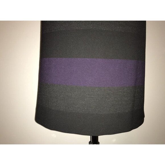 Tahari Arthur S. Levine Black, Dark Gray & Purple Color Block Skirt, Size 14 NWT - Picture 5 of 7
